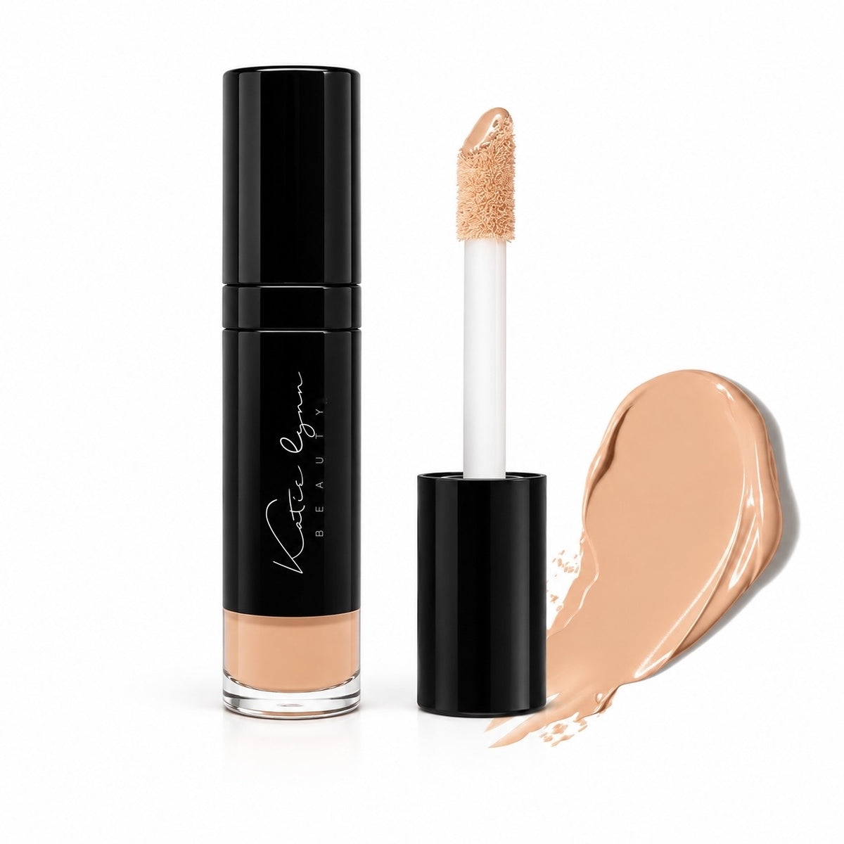 Katie Lynn BEAUTY Liquid Glow Concealer in N4 with applicator and swatch