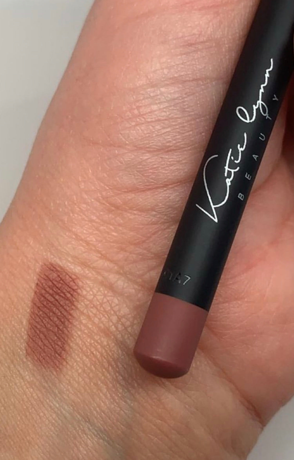 Katie Lynn BEAUTY Cameo Lip Pencil, swatch on hand